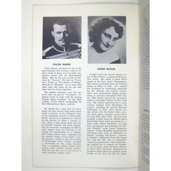 Carmen Opera Program 1964 Seton Hall University Cehanovsky Nell Rankin Shirley - Picture 6 of 9